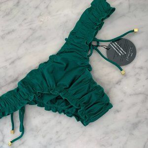 Sommer swim cheeky ruffle bikini bottoms. Color green. Size Large. New w/ tags